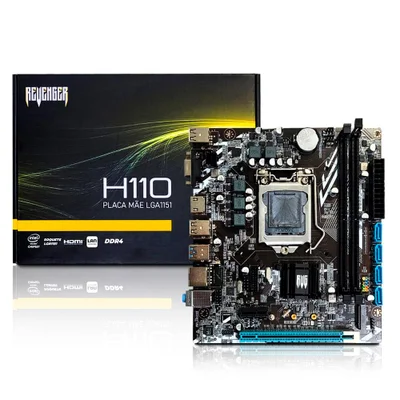 Placa Mae Intel 1151 H110 M.2 2xDDR4 HDMI/VGA 6º 7º E 8º G G-h110 Revenger