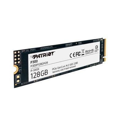 SSD 128GB Patriot P300, M.2 2280 Pcie 3x4 Nvme 1.3, Leitura 1600MB/s, Grav. 600MB/s - P300p128gm28