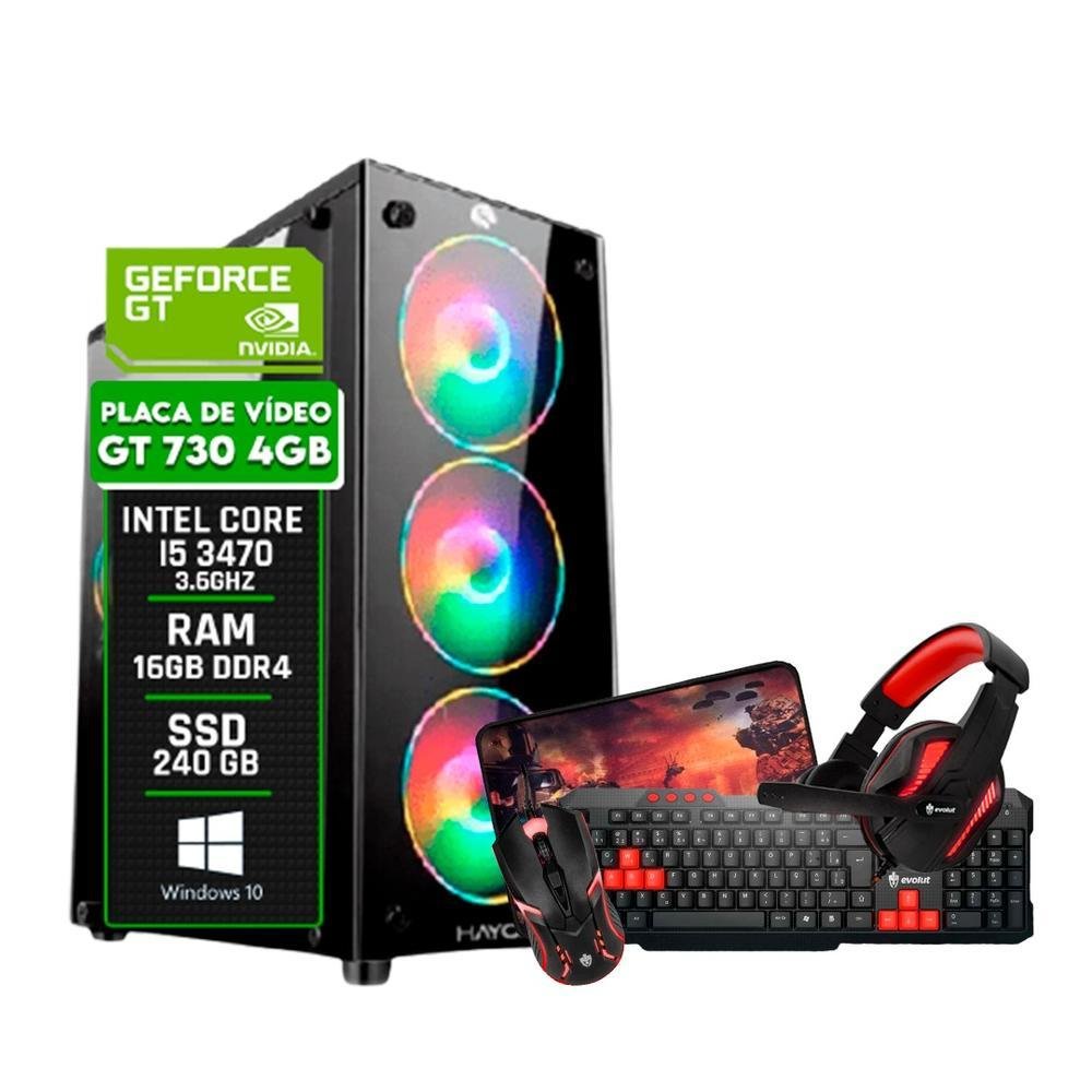 Pc gamer alligator gaming intel core i5 3470 3 6ghz 16gb ddr3 geforce