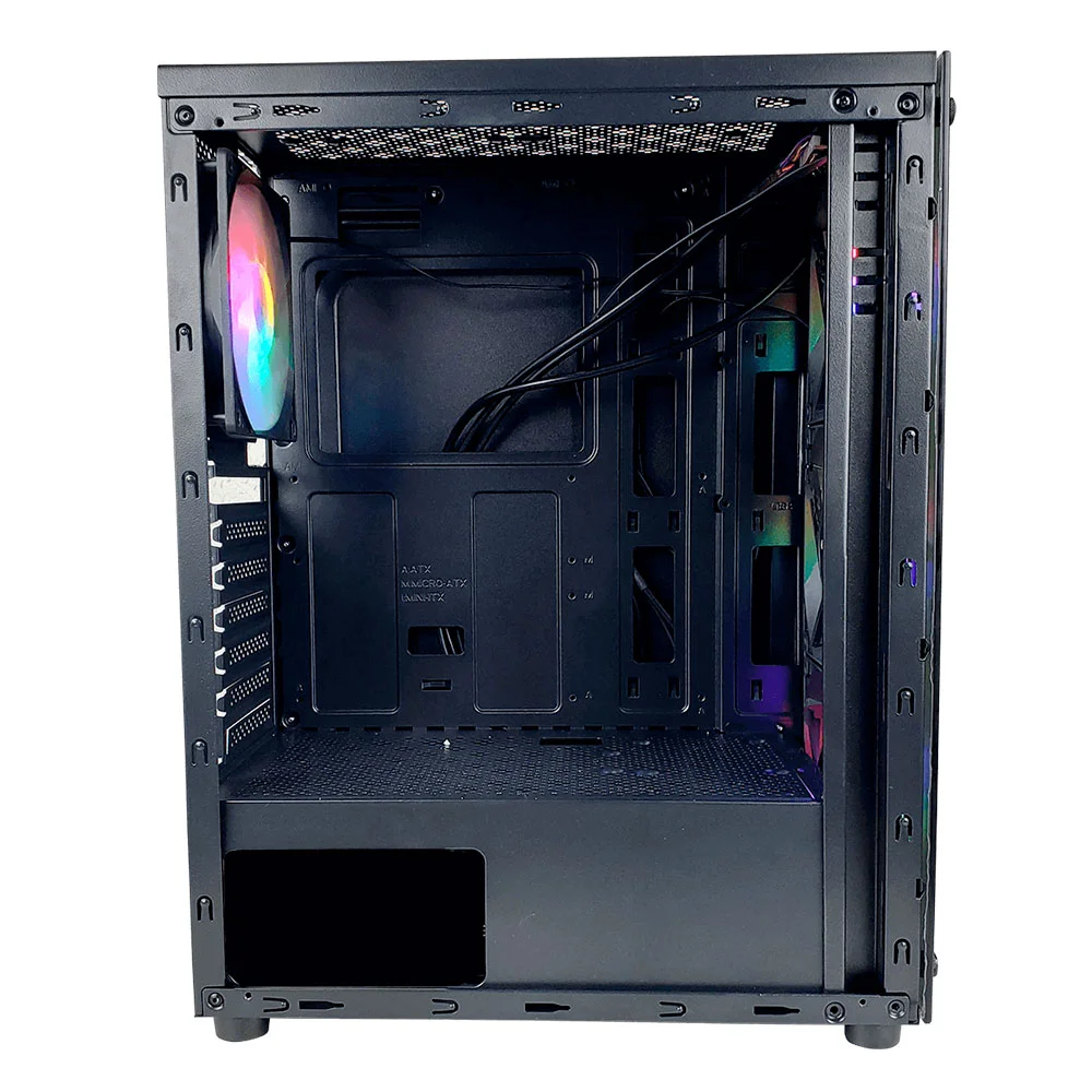 Imagem 4 de 5 do produto Gabinete Gamer Hayom Gb1729, ATX, Lateral e Frontal em Vidro Temperado, 4x Cooler, Preto