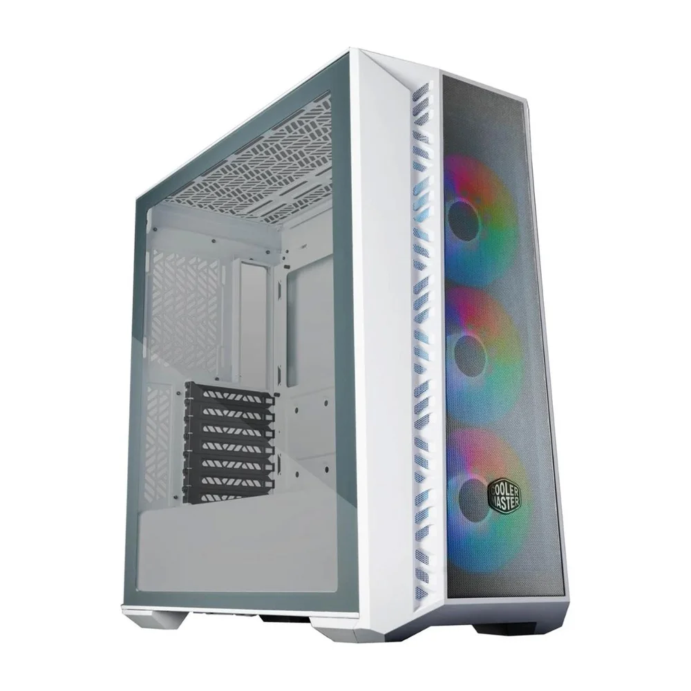 Gabinete Cooler Master Masterbox 520 Mesh, Mid tower, ATX, Lateral em Vidro, 3x Cooler Fan ArGB Inclusos - Branco