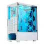 Gabinete Gamer Rise Mode Glass 06x - Vidro Temperado - USB 3.0 - Sem Coolers - Branco - Rm-wt-06x-fw