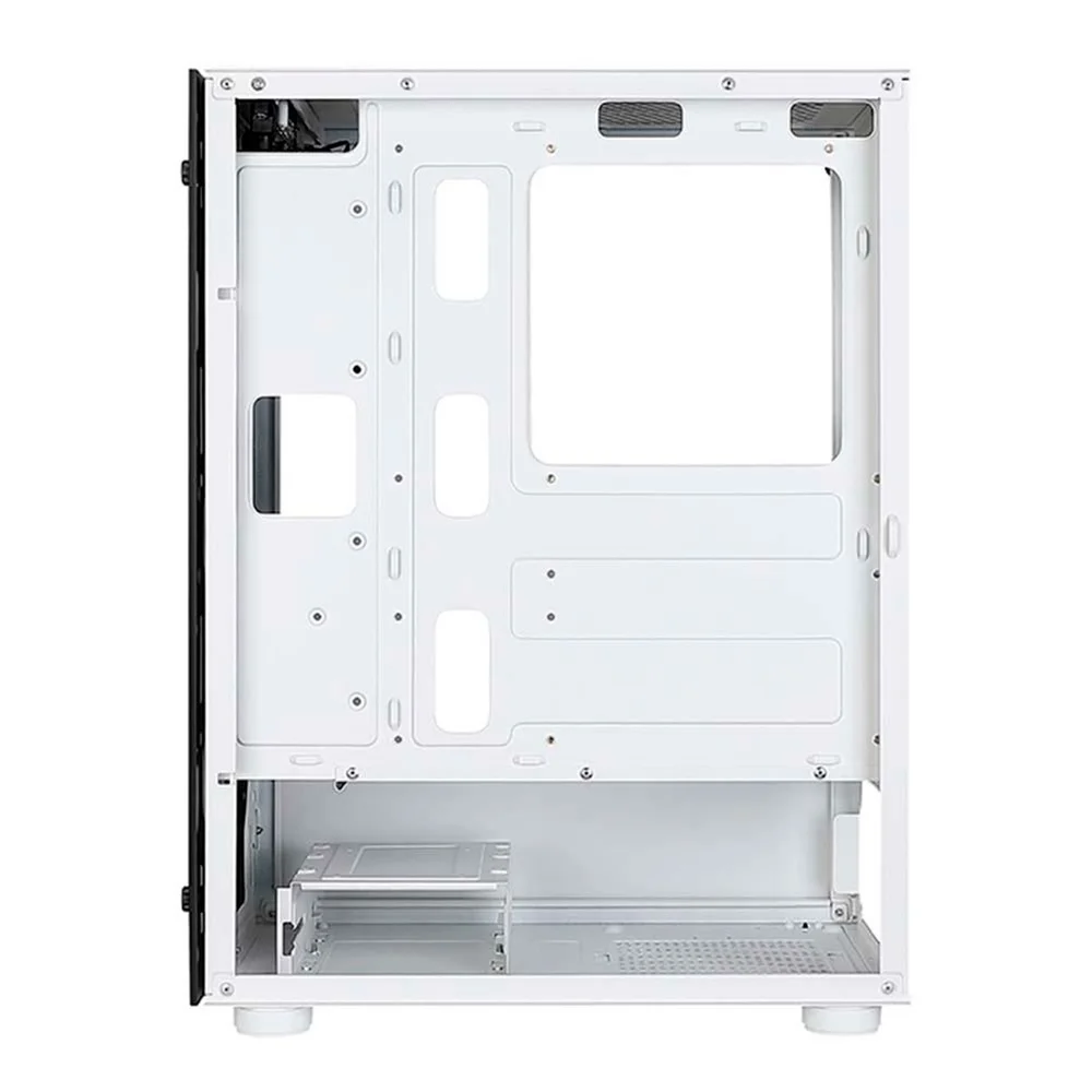 Gabinete Gamer Rise Mode Glass 06x - Vidro Temperado - USB 3.0 - Sem Coolers - Branco - Rm-wt-06x-fw