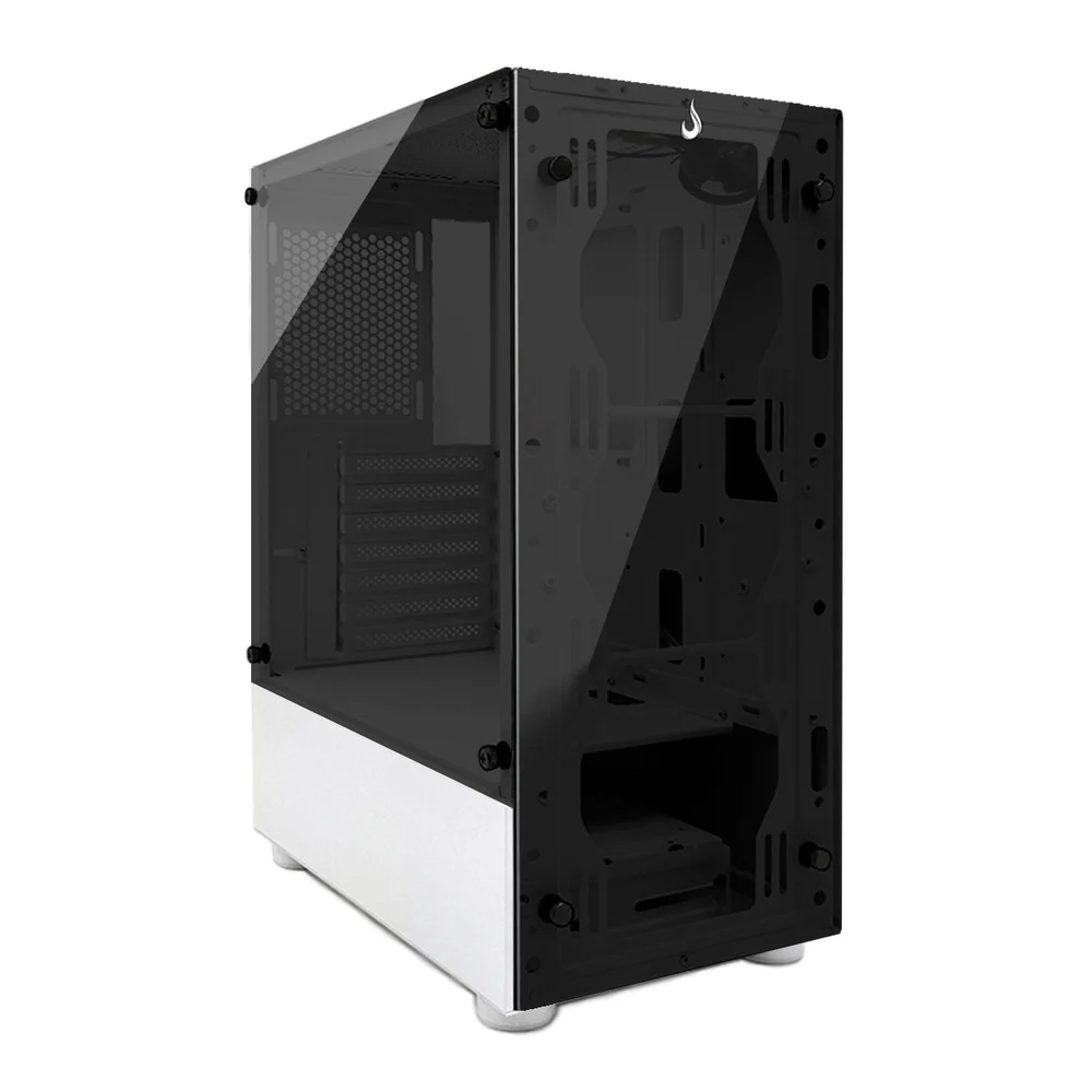 Gabinete Gamer Rise Mode Glass 06x - Vidro Temperado - USB 3.0 - Sem Coolers - Branco - Rm-wt-06x-fw