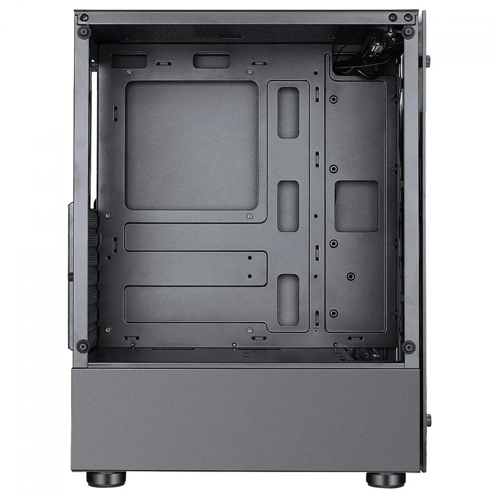 Imagem 5 de 5 do produto Gabinete Gamer Rise Mode Glass 06X, Mid Tower, ATX, Lateral em Vidro Fumê e Frontal em Vidro Temperado, Sem FANs, Preto - RM-CA-06X-FB