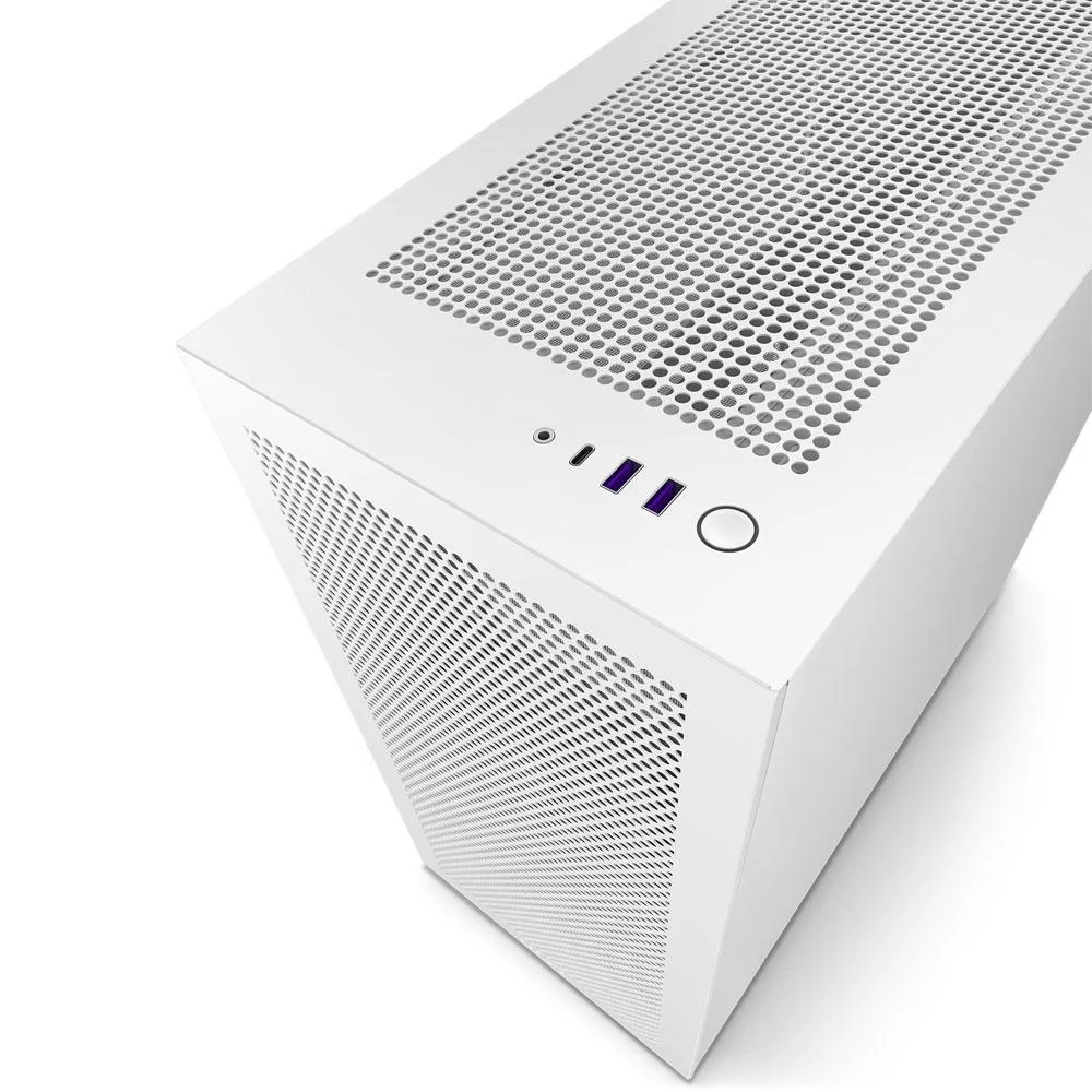 Imagem 4 de 5 do produto Gabinete Gamer Nzxt Flow Branco Cm-h71fw-01