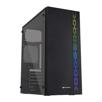 Gabinete Gamer C3tech Mt-g230bk Usb Lateral Acrílico S/fonte