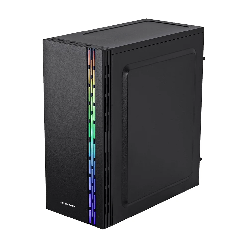 Imagem 2 de 5 do produto Gabinete Gamer C3tech Mt-g230bk Usb Lateral Acrílico S/fonte