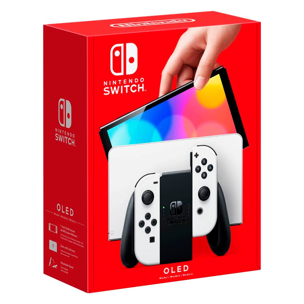 Console Nintendo Switch Oled com JoyCon Branco Console Nintendo Switch Oled com JoyCon Branco