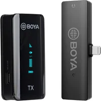 Microfone Lapela Sem Fio, Boya By Xm6 S3 - Conector Lightning - Preto