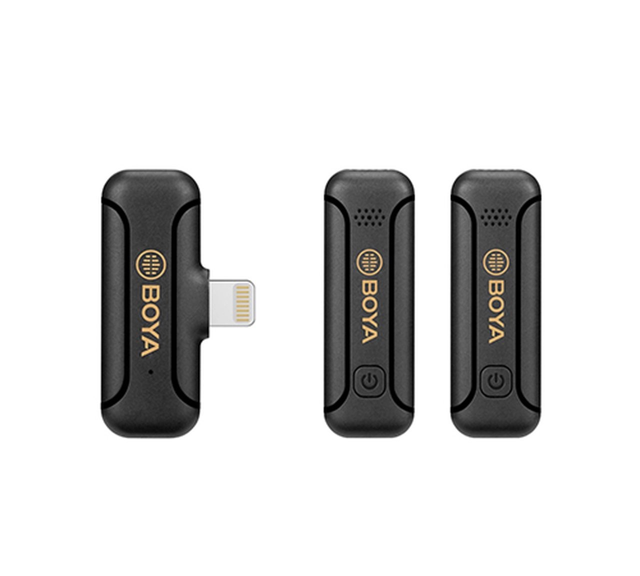 Microfone Lapela Sem Fio Boya By-wm3t2-d2, Wireless, Conexão Lightning - Preto