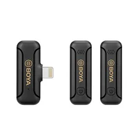 Microfone Lapela Sem Fio Boya By-wm3t2-d2, Wireless, Conexão Lightning - Preto