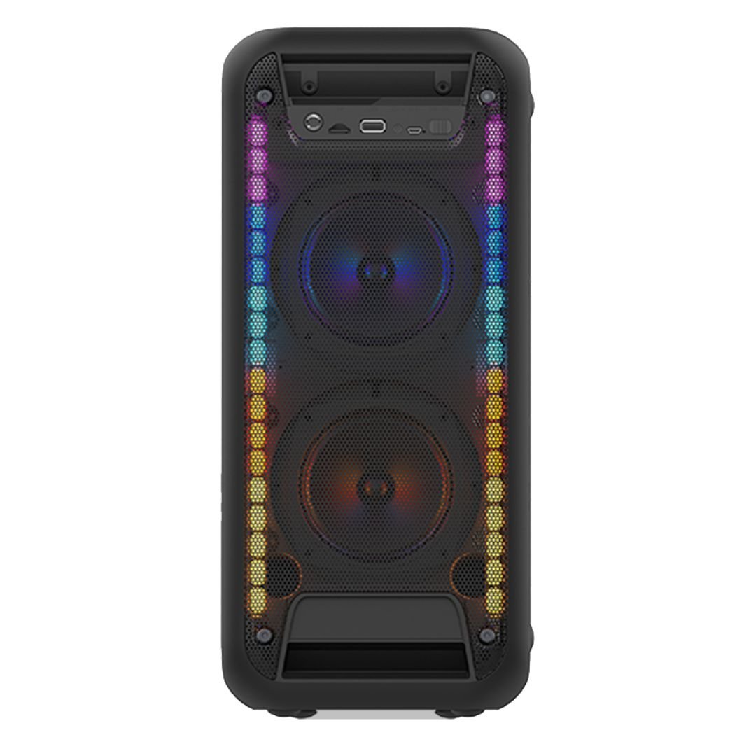 Caixa De Som Amplificada Sumay Rainbow, 80w, Bluetooth, Display de LED, USB, Preto