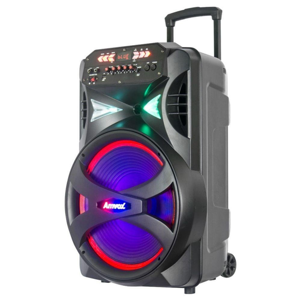 Caixa de Som Amplificada Amvox Aca 855 Pancadão II, LED, Bluetooth, 850W RMS, Bivolt - Preto