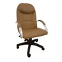 Cadeira Ergodecor Giratória Escritório Day Presidente suporta até 130kg Caramelo Relax Base Preta C/ Rodizio, 100% Nacional