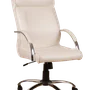 Cadeira Ergodecor Giratória Escritório Havana Presidente Facto suporta até 130kg Branco Relax Base Cromada C/ Rodizio, 100% Nacional