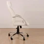 Cadeira Ergodecor Giratória Escritório Havana Presidente Facto suporta até 130kg Branco Relax Base Cromada C/ Rodizio, 100% Nacional
