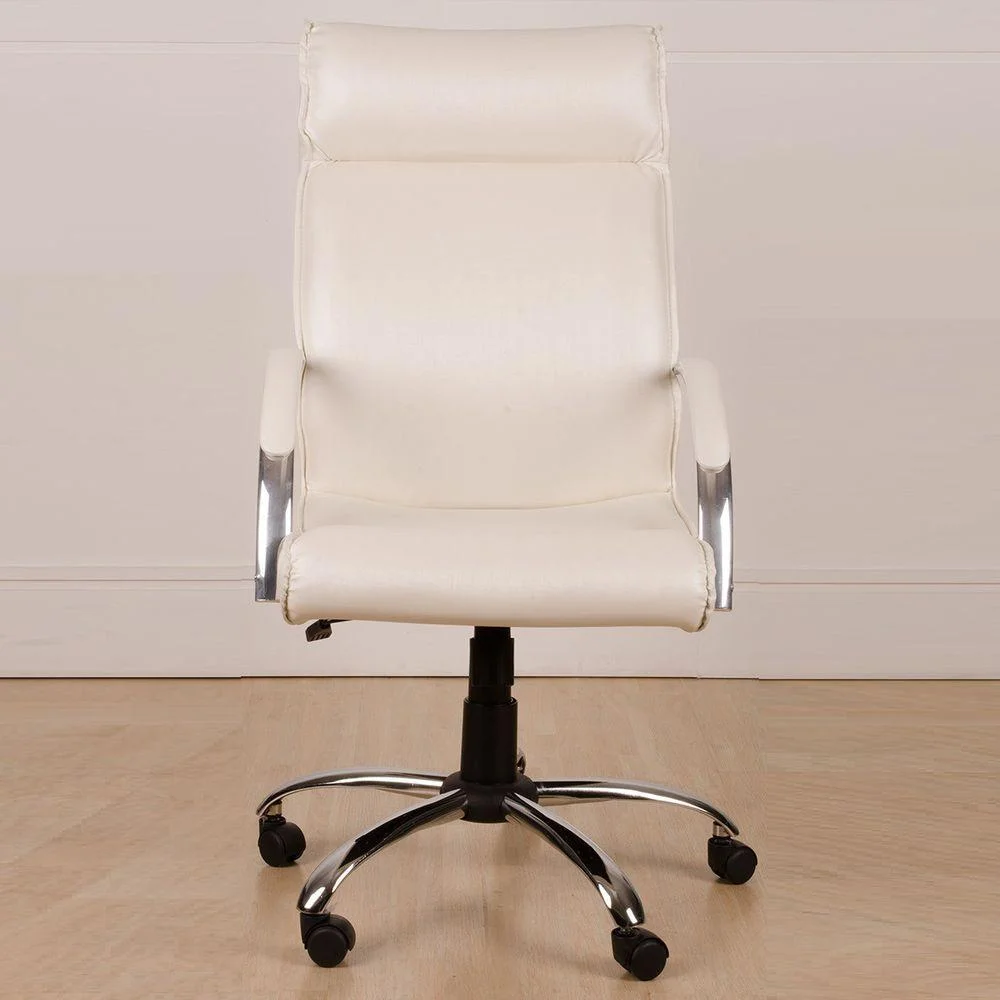 Cadeira Ergodecor Giratória Escritório Havana Presidente Facto suporta até 130kg Branco Relax Base Cromada C/ Rodizio, 100% Nacional Cadeira Ergodecor Giratória Escritório Havana Presidente Facto suporta até 130kg Branco Relax Base Cromada C/ Rodizio, 100% Nacional