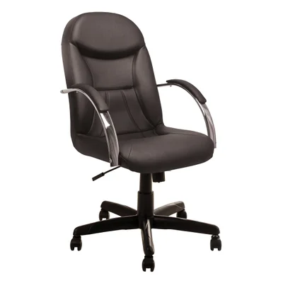 Cadeira Ergodecor Giratória Escritório Day Presidente suporta até 130kg Preta Relax Base Preta C/ Rodizio, 100% Nacional
