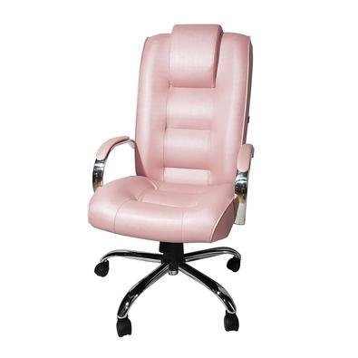 Cadeira Giratória Ergodecor Escritório Classic Presidente Rosê Gold Relax Base Cromada C/ Rodizio, 100% Nacional