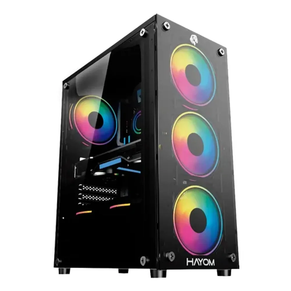Gabinte Gamer Hayom,Vidro Temperado, Mid Tower, ATX Sem Fan - GB1739
