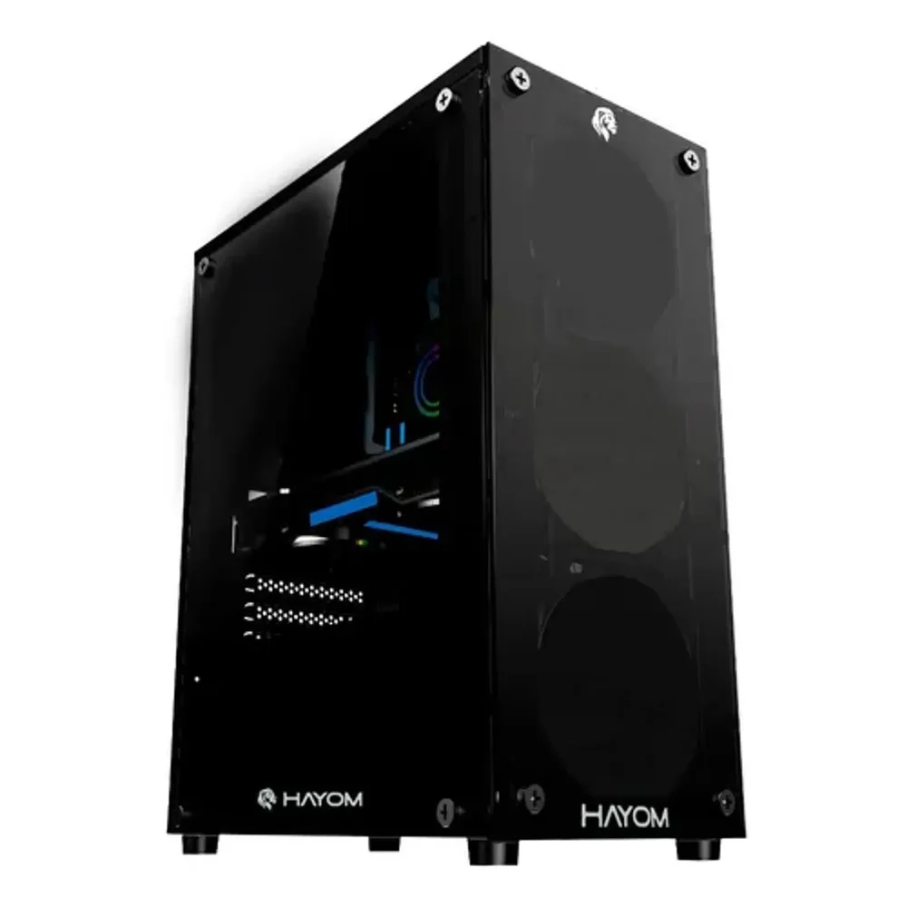 Imagem 4 de 5 do produto Gabinte Gamer Hayom,Vidro Temperado, Mid Tower, ATX Sem Fan - GB1739