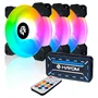 Kit 3 Cooler Fan LED RGB, 120Mm, Com Controlador, Gabinete, Pc Gamer, Ventoinha - Fc1306 3
