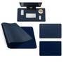 Mouse Pad Desk Pad Gamer, Tapete De Mesa 70x30cm, Impermeável Antiderrapante, Azul Marinho