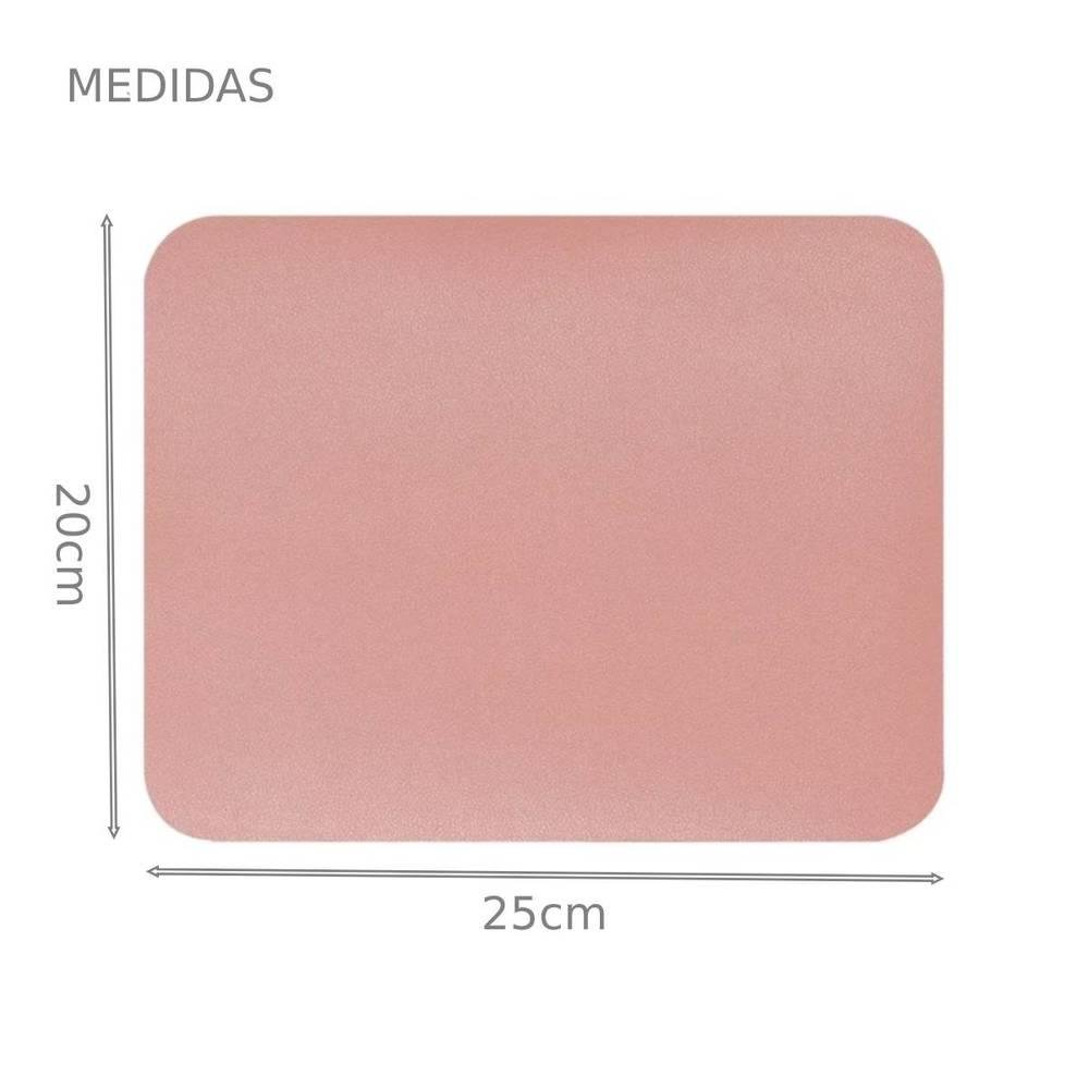 Imagem 2 de 2 do produto Mousepad Gamer, Tapete De Mesa 25x20cm, Impermeável Antiderrapante, Rosa Claro