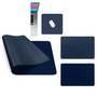 Mouse Pad Gamer, Tapete De Mesa 20x20cm, Impermeável Antiderrapante, Azul Marinho