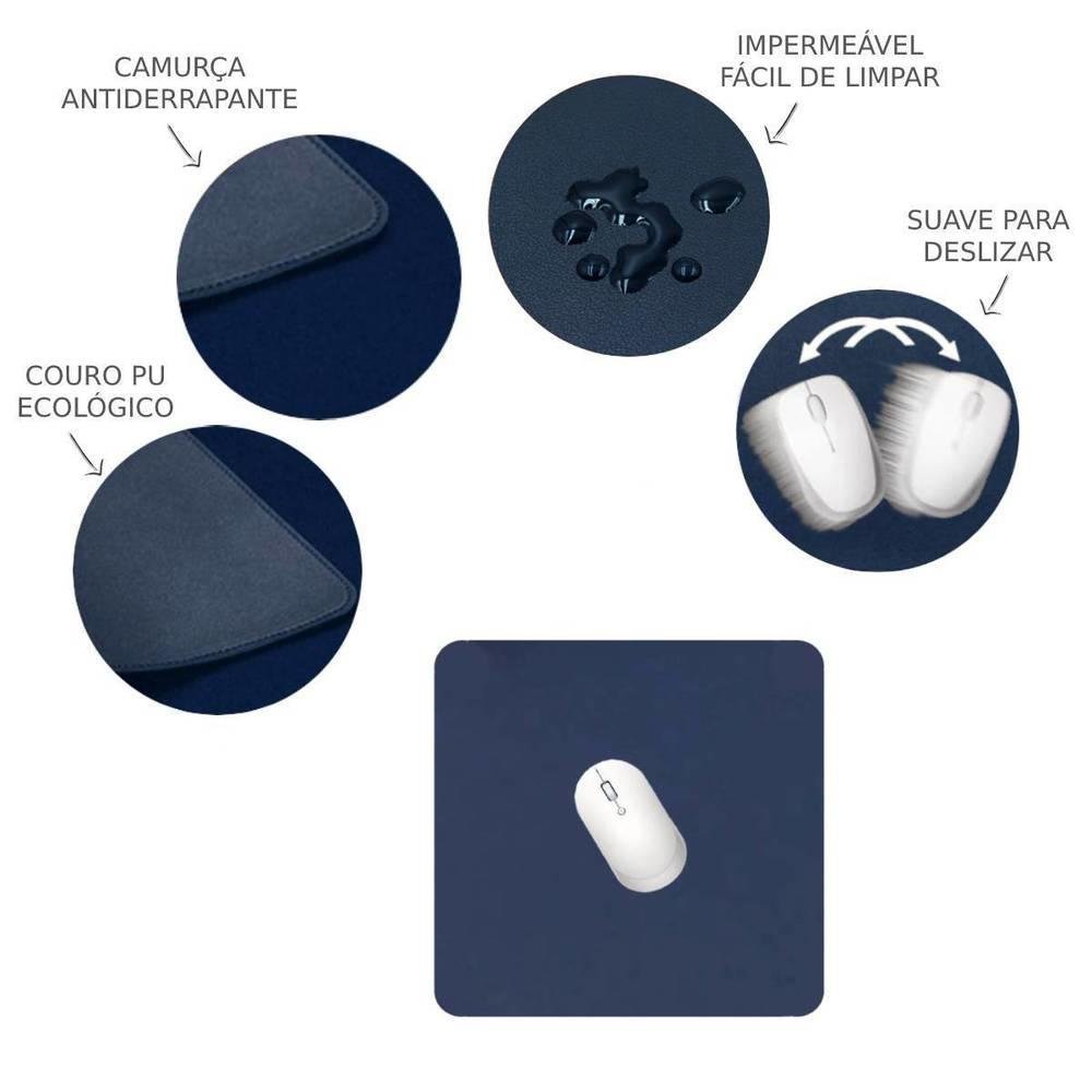 Mouse Pad Gamer, Tapete De Mesa 20x20cm, Impermeável Antiderrapante, Azul Marinho Mouse Pad Gamer, Tapete De Mesa 20x20cm, Impermeável Antiderrapante, Azul Marinho