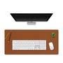 Mouse Pad Desk Pad Gamer, Tapete De Mesa 70x30cm, Impermeável Antiderrapante, Marrom Castor