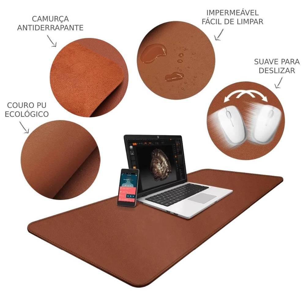 Mouse Pad Desk Pad Gamer, Tapete De Mesa 70x30cm, Impermeável Antiderrapante, Marrom Castor Mouse Pad Desk Pad Gamer, Tapete De Mesa 70x30cm, Impermeável Antiderrapante, Marrom Castor