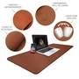 Mouse Pad Desk Pad Gamer, Tapete De Mesa 70x30cm, Impermeável Antiderrapante, Marrom Castor