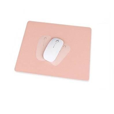 Mouse Pad Gamer, Tapete De Mesa 20x20cm, Impermeável Antiderrapante, Rosa Claro