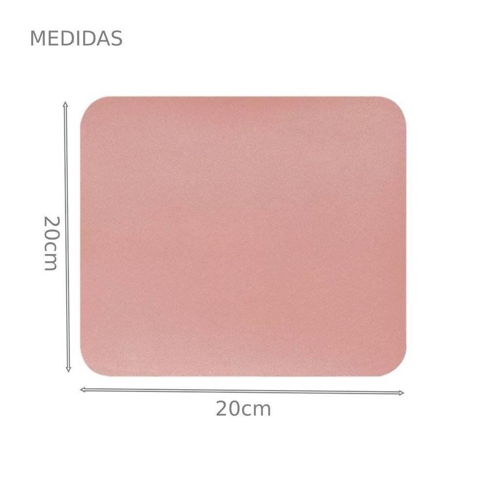 Imagem 4 de 4 do produto Mouse Pad Gamer, Tapete De Mesa 20x20cm, Impermeável Antiderrapante, Rosa Claro