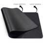 Mousepad Gamer, Tapete De Mesa 25x20cm, Impermeável Antiderrapante, Preto