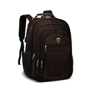Mochila M3M, Grande, Escolar, Masculina Feminina, Faculdade, Executiva, Trava com Senha, Espaço Notebook, Marrom