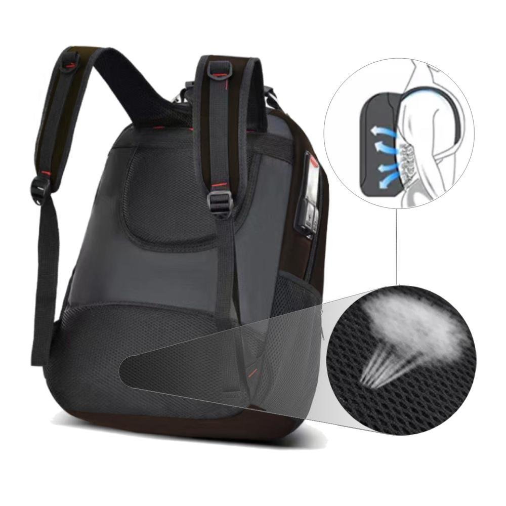 Imagem 2 de 5 do produto Mochila M3M, Grande, Escolar, Masculina Feminina, Faculdade, Executiva, Trava com Senha, Espaço Notebook, Marrom