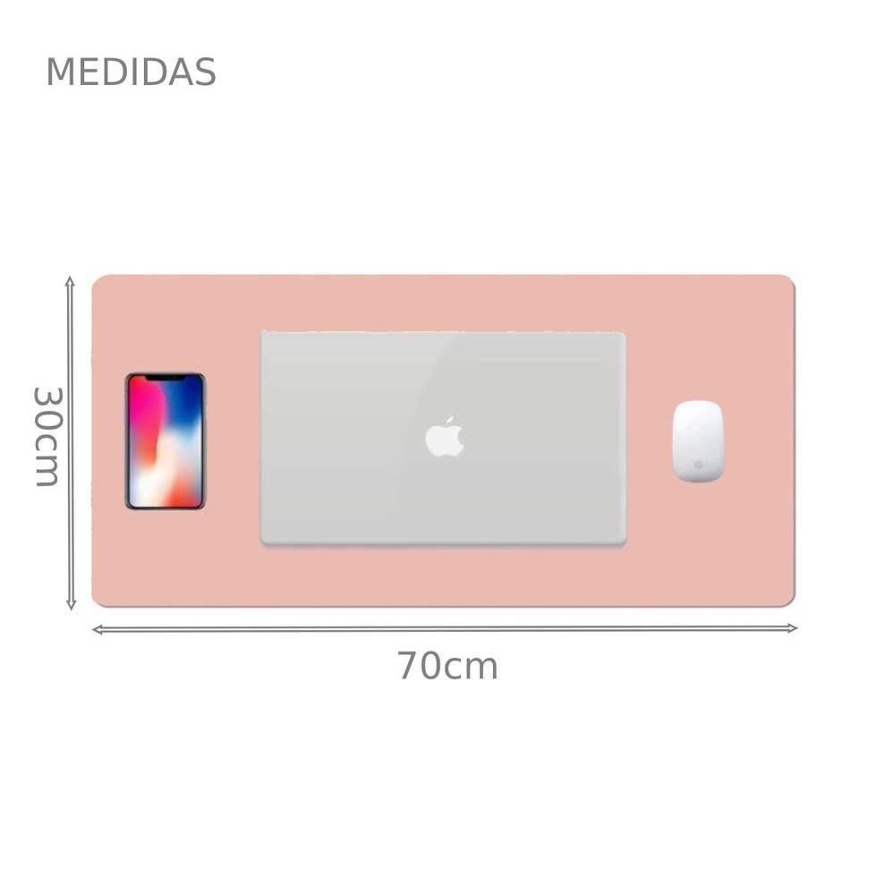 Imagem 4 de 5 do produto Mouse Pad Desk Pad Gamer, Tapete De Mesa 70x30cm, Impermeável Antiderrapante, Rosa Claro