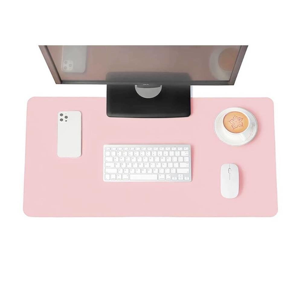 Imagem 5 de 5 do produto Mouse Pad Desk Pad Gamer, Tapete De Mesa 70x30cm, Impermeável Antiderrapante, Rosa Claro