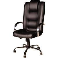Cadeira Ergodecor Giratória Escritório Classic Presidente Preta Relax Base Cromada C/ Rodizio, 100% Nacional