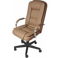 Cadeira Ergodecor Giratória Escritório suporta até 130kg Euro Presidente Caramelo Relax C/ Rodizio, 100% Nacional