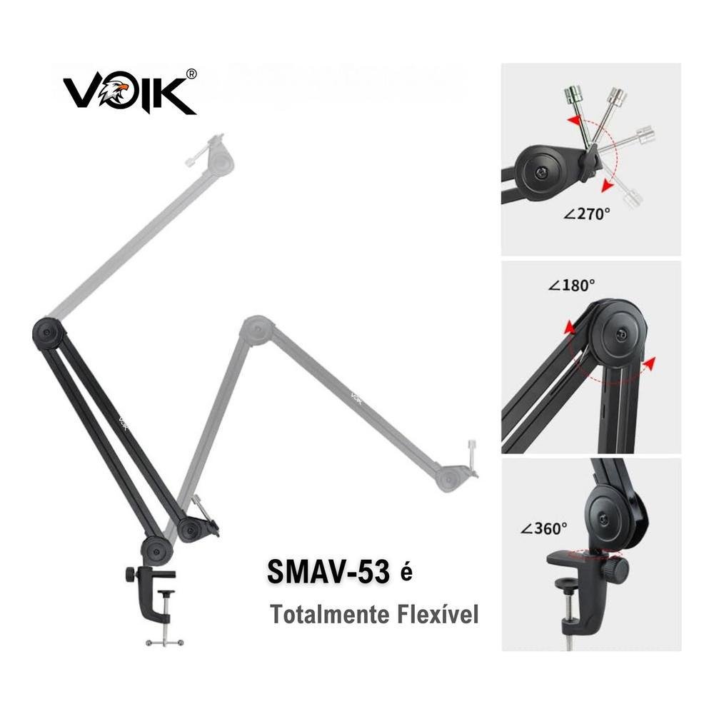 Braço Articulado Voik Smav53 Para Microfone KaBuM
