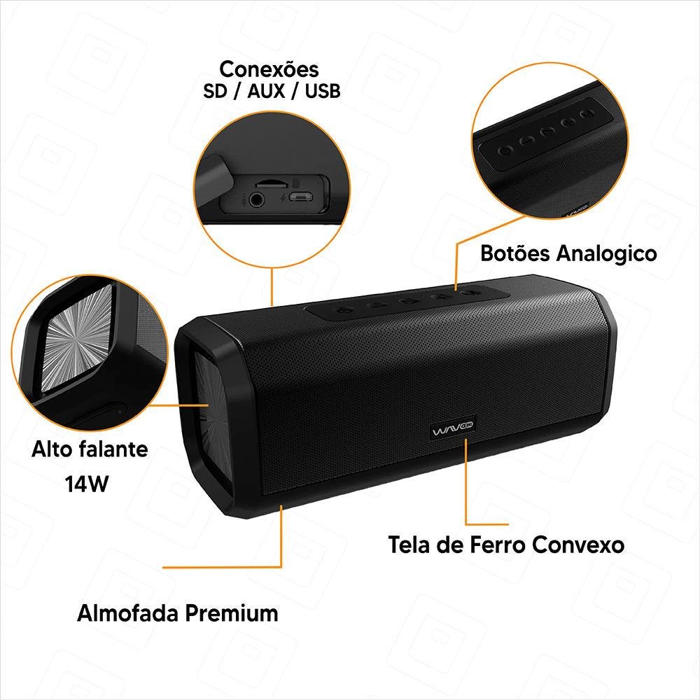 Imagem 5 de 5 do produto Caixa De Som Bluetooth, 14w Rms, Waveone, Moove