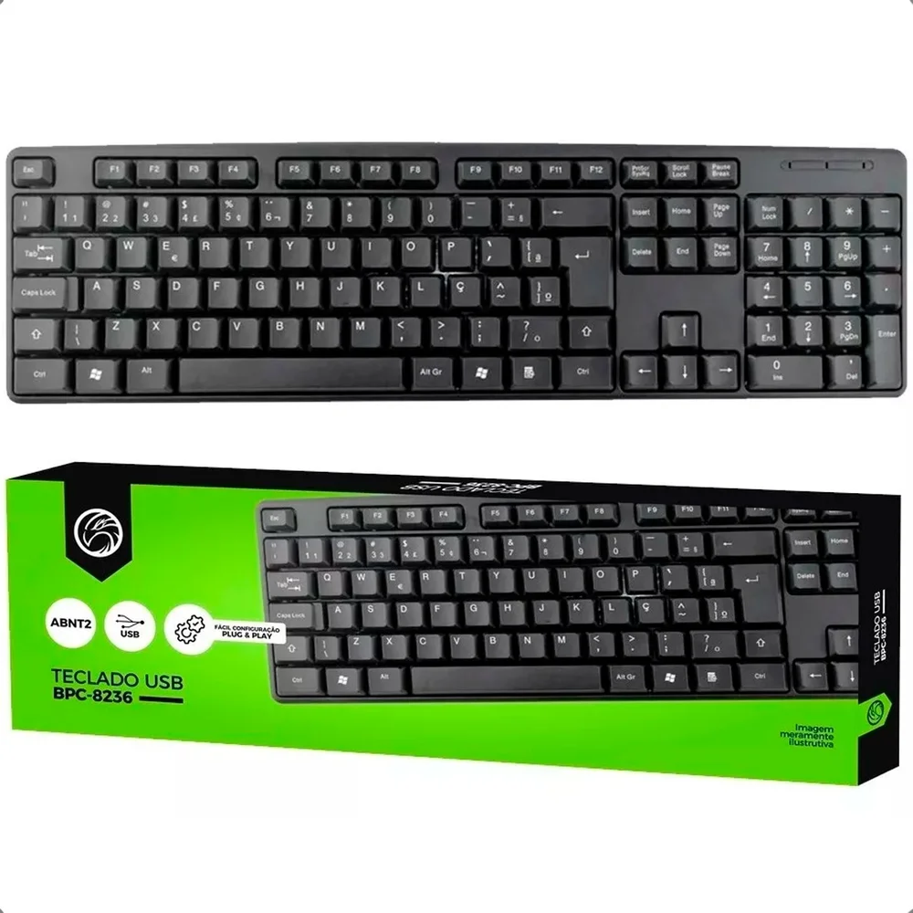 Imagem 5 de 5 do produto Teclado Usb Brazilpc Bpc-8236 Preto