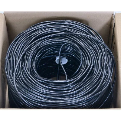 Cabo 4 Pares Trançados  P/ Alarme 24awg 300m, Preto