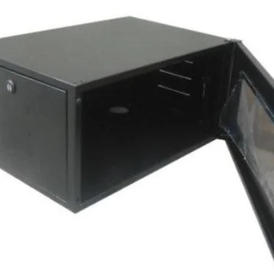 Mini Rack Max Eletron, 19 Pol, 3u X 350mm Acrilico Preto C/ 02 Chaves - 4040