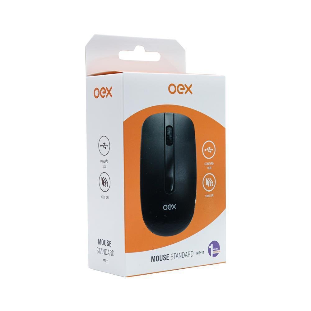 Mouse Oex Standard Ms11 1000dpi Sensor Óptico