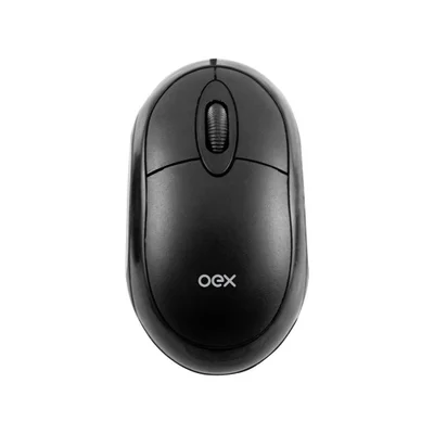 Mouse Oex Ms10 Standard Fit, 1000dpi, Sensor Óptico, Preto